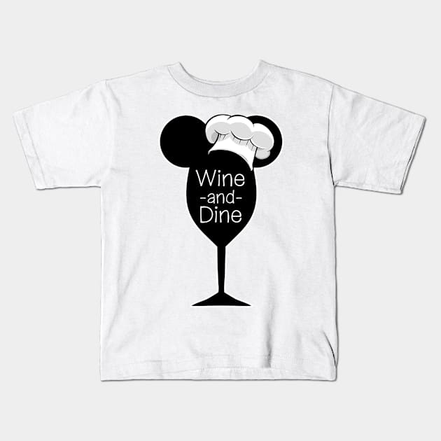 Wine and Dine Kids T-Shirt by yaney85